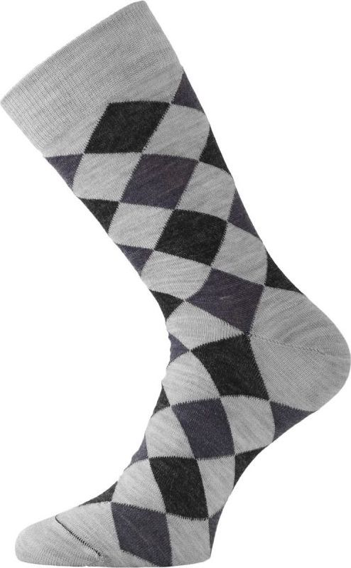 Merino ponožky LASTING Wpk šedé Velikost: (38-41) M