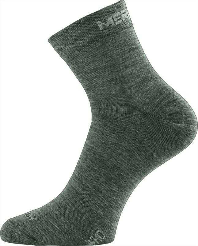 Merino ponožky LASTING Who zelené Velikost: (42-45) L