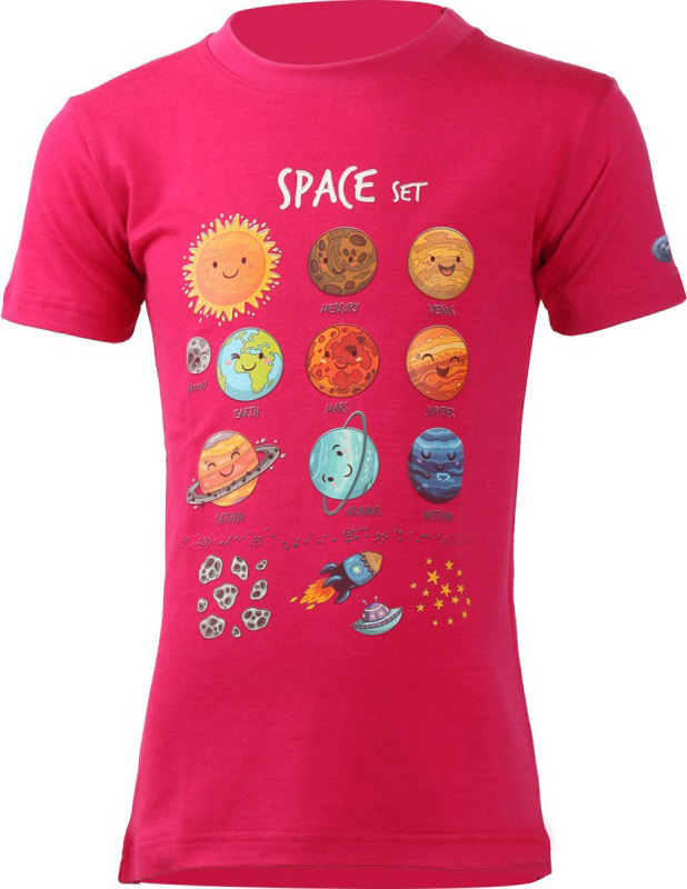 Dětské merino triko LASTING Luna růžové Velikost: 100