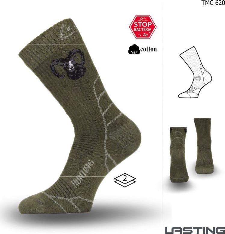 Funkční ponožky LASTING Tcm zelené Velikost: (46-49) XL