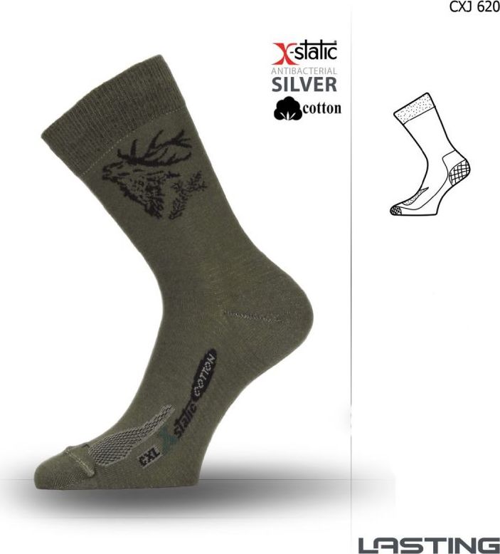 Funkční ponožky LASTING Cxj zelené Velikost: (42-45) L