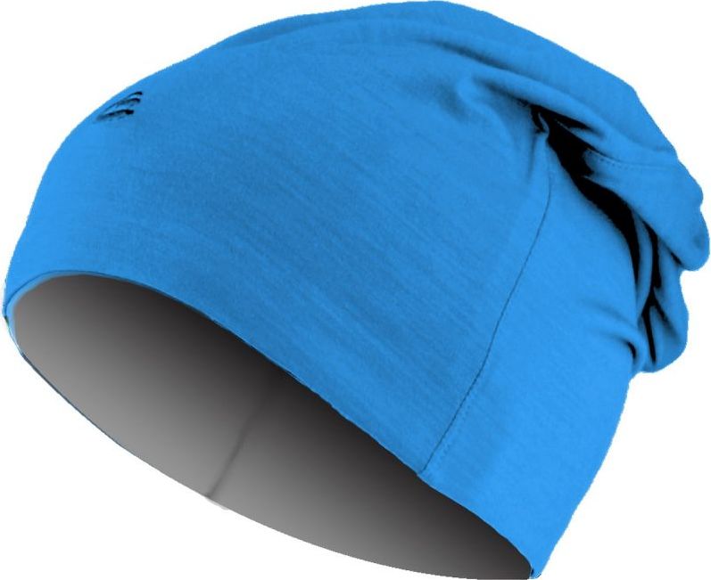 Merino oboustranná čepice LASTING Boly modrá/šedá Velikost: L/XL