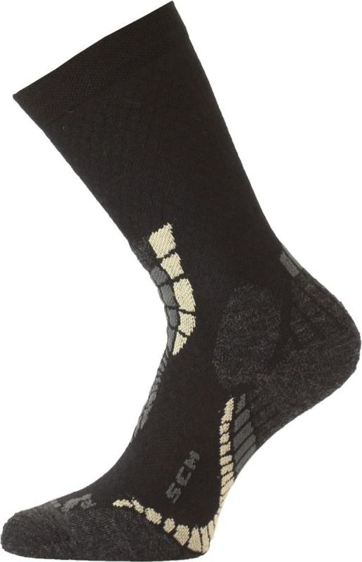 Lyžařské merino ponožky LASTING Scm černé Velikost: (38-41) M