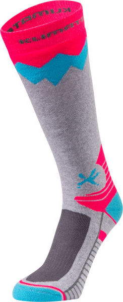 Dětské lyžařské ponožky KLIMATEX Toli šedá Velikost: 35-38