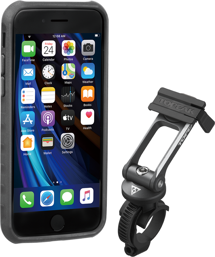 TOPEAK obal RIDECASE pro iPhone SE (2020), 8, 7 černá/šedá