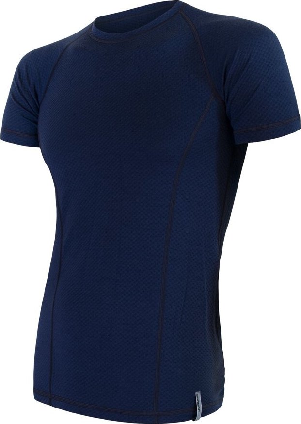 Pánské funkční tričko SENSOR Merino df modrá Velikost: XL, Barva: Modrá