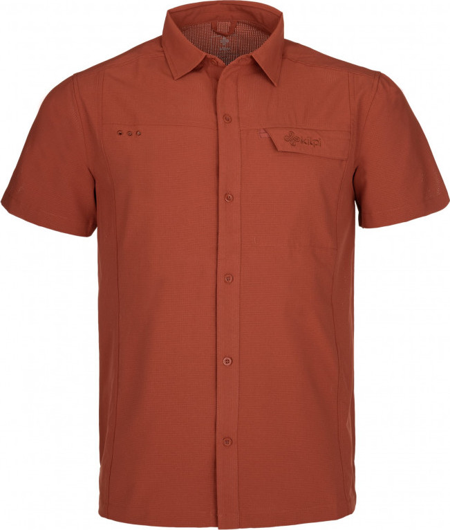 Pánská košile KILPI Bombay-m tmavě červená Velikost: XS