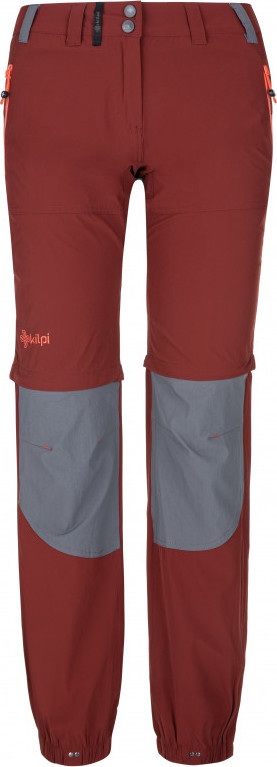 Dámské outdoorové kalhoty KILPI Hosio-w tmavě červená Velikost: 34