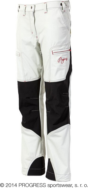 Dámské zimní technické kalhoty PROGRESS Quetta bílá/černá Velikost: L
