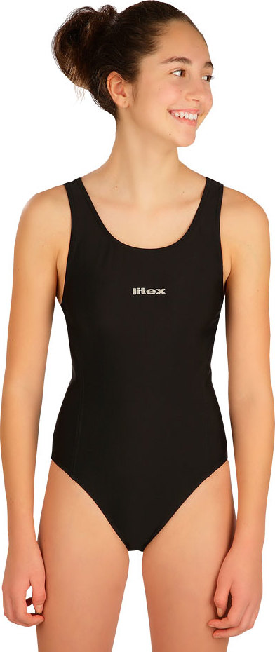 Dívčí plavky jednodílné LITEX sportovní černé Velikost: 146