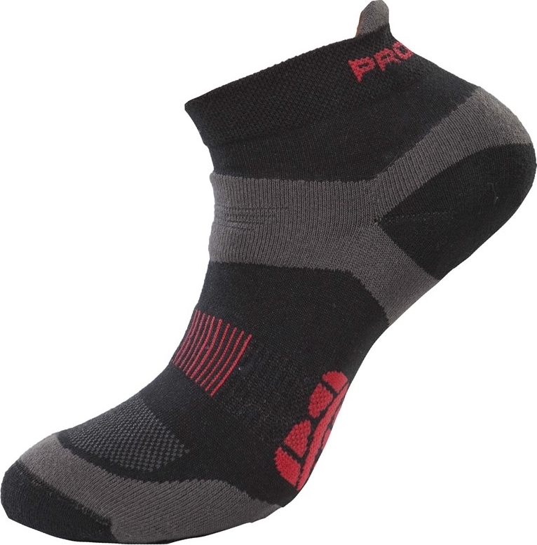 Běžecké ponožky PROGRESS Running Sox černá/tm.šedá Velikost: 39-42