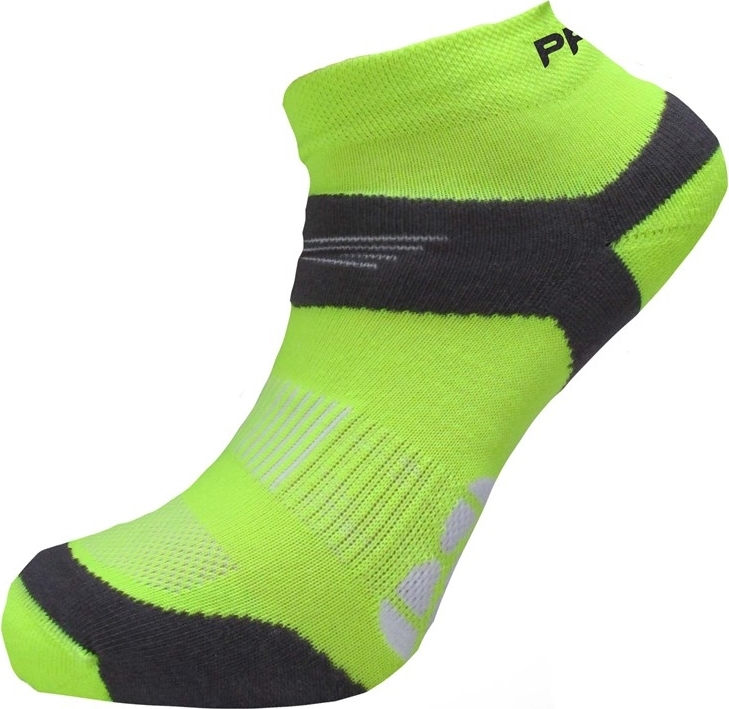 Běžecké ponožky PROGRESS Running Sox reflexní žlutá/šedá Velikost: 35-38