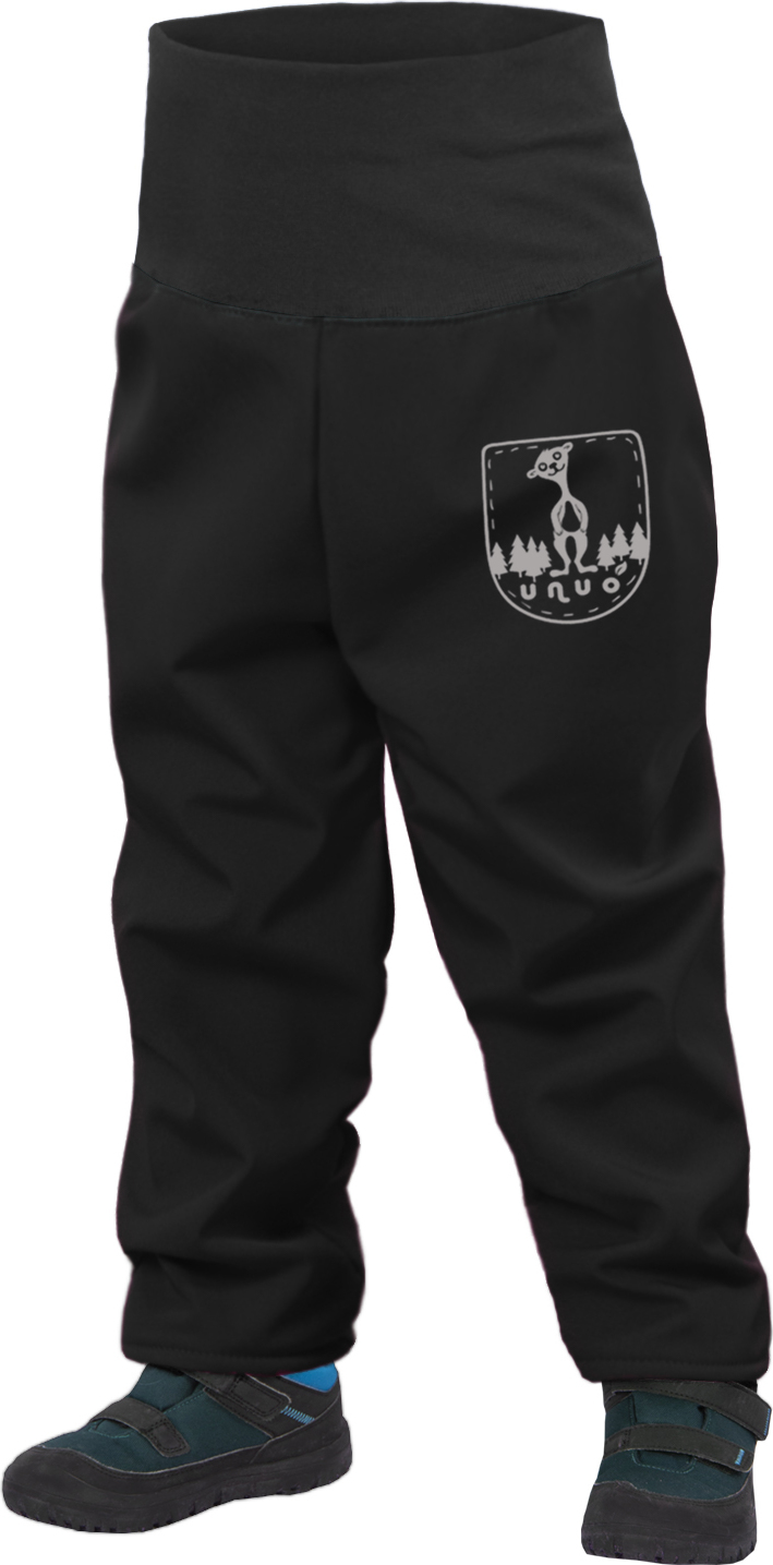 Batolecí softshellové kalhoty s fleecem UNUO, Černá Velikost: 80/86