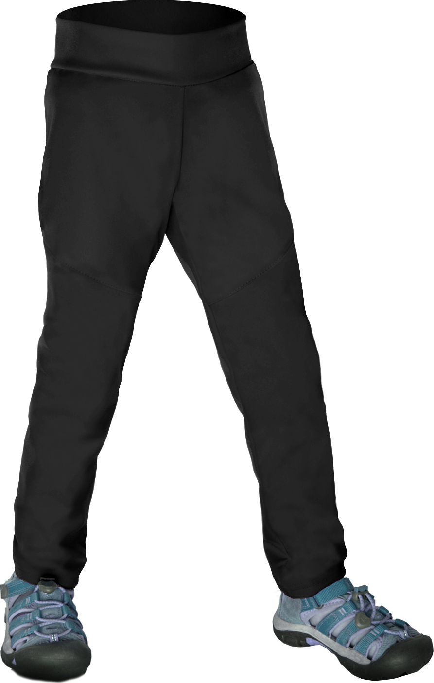 Dětské softshellové kalhoty bez zateplení UNUO Sporty pružné, Černá Velikost: 98/104