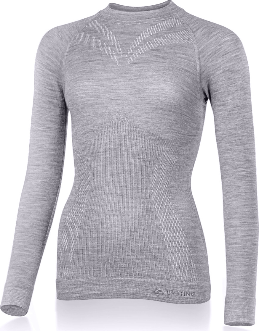 Dámské merino triko LASTING Matala šedé Velikost: S/M