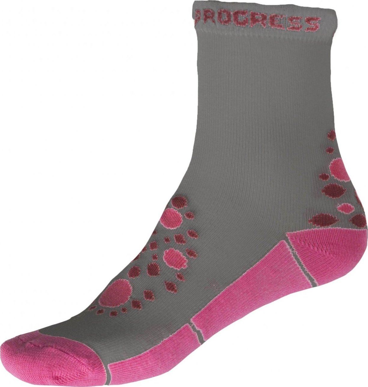 Dětské funkční letní ponožky PROGRESS Kids Summer Sox šedá/růžová Velikost: 30-34