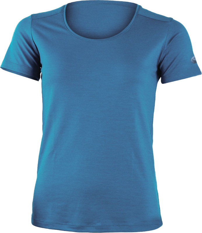 Dámské merino triko LASTING Irena modrá Velikost: XL