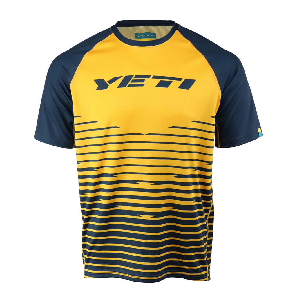 Pánský cyklo dres YETI Longhorn gold/navy Velikost: L, Barva: žlutá