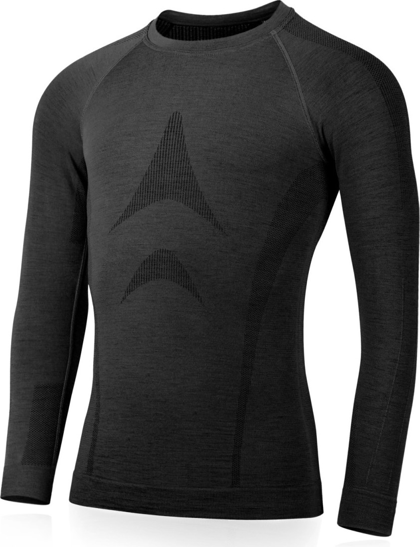 Pánské merino triko LASTING Wolf šedé Velikost: L/XL