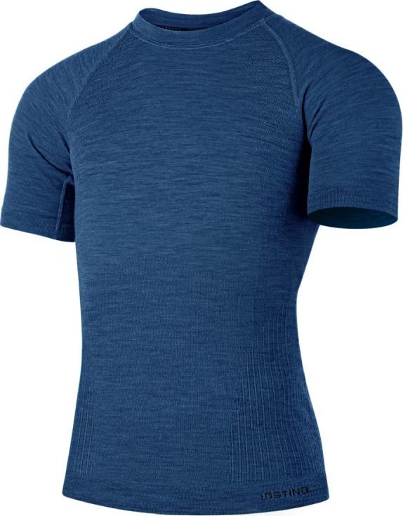 Pánské merino triko LASTING Mabel modré Velikost: L/XL