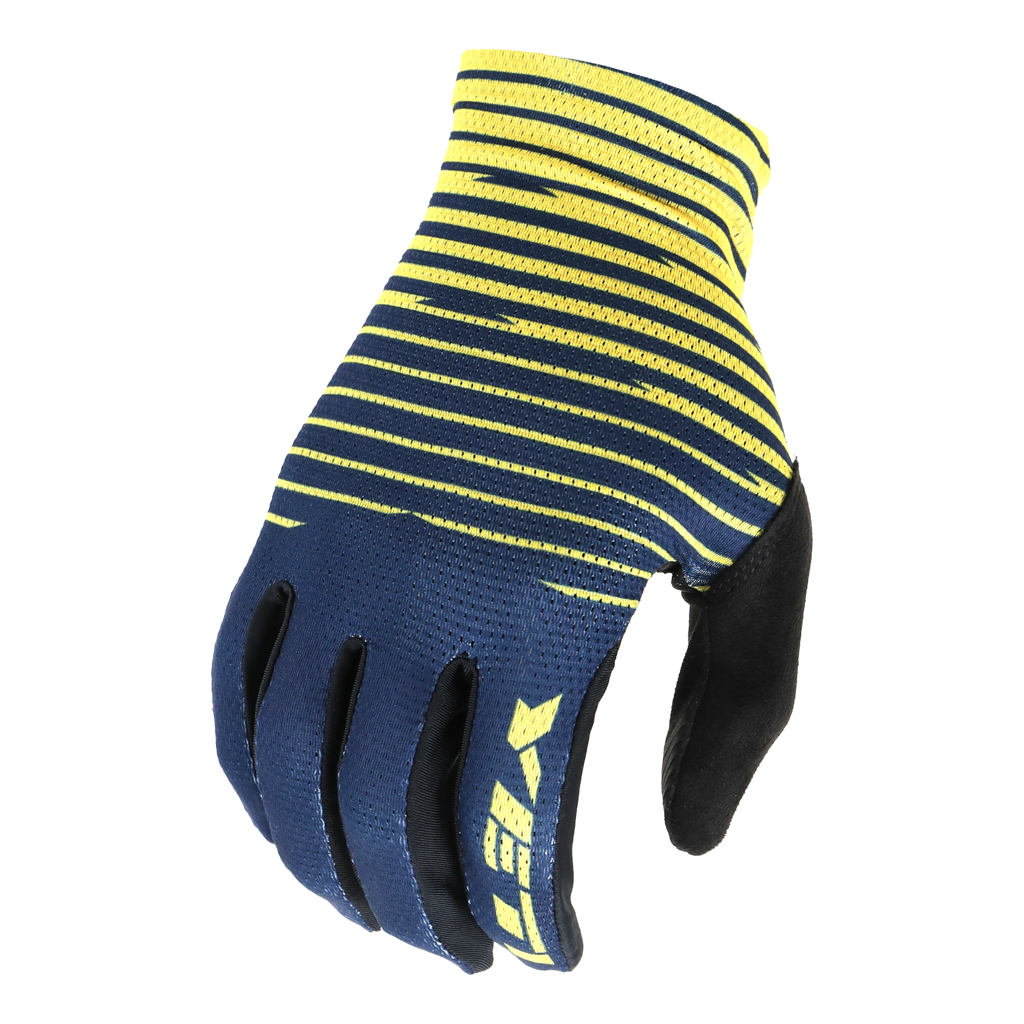 Cyklistické rukavice YETI Enduro gold/navy Velikost: M, Barva: žlutá