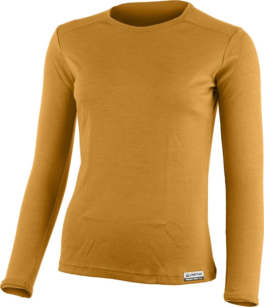 Dámská merino mikina LASTING Bela hořčicová Velikost: XL