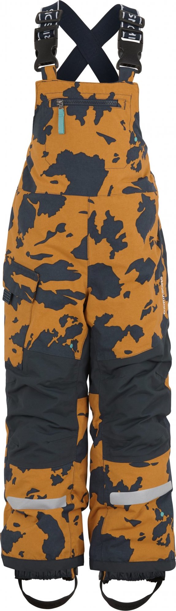 Dětské zimní kalhoty DIDRIKSONS  Polarbjornen Print žluthohnědé Velikost: 100