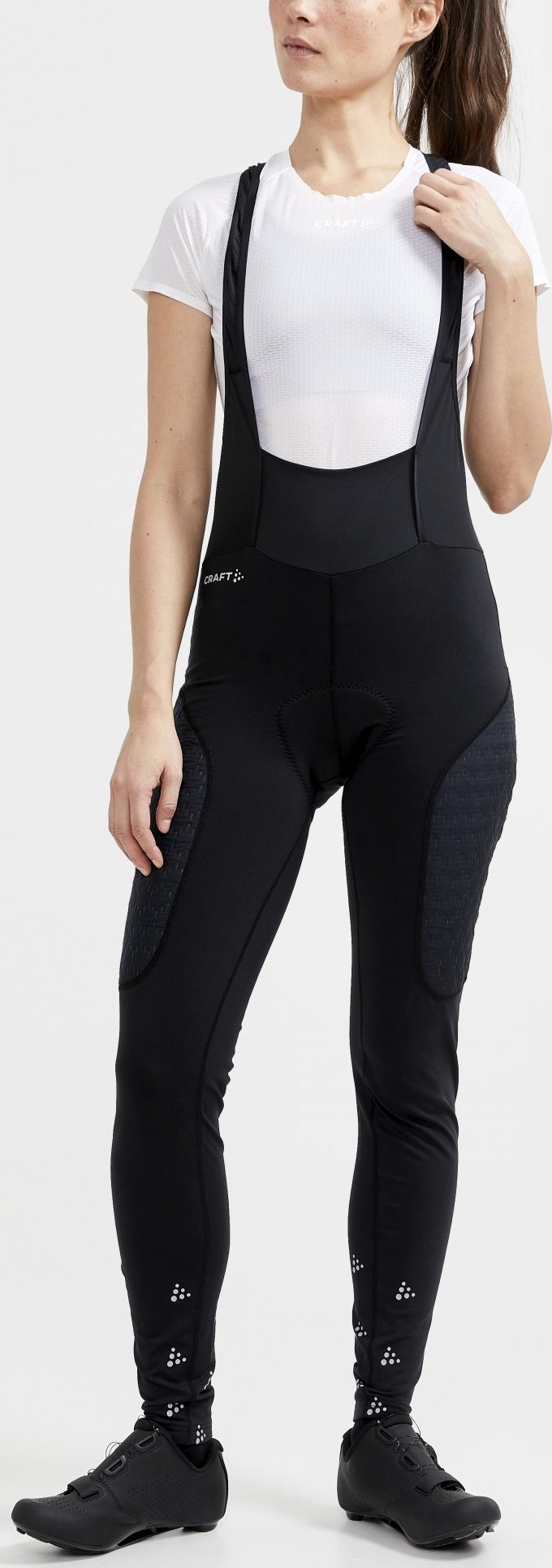 Dámské zateplené cyklo kalhoty CRAFT Adv Subz Lumen Bib Tights (C2) černé Velikost: XS