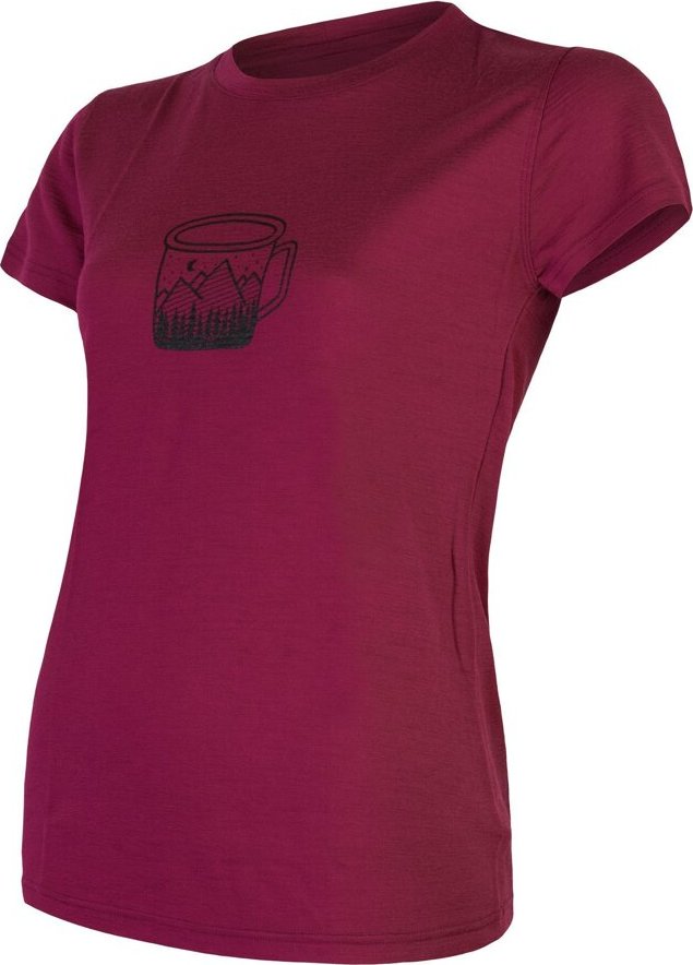 Dámské merino tričko SENSOR Active Pt Mug lilla Velikost: S, Barva: fialová