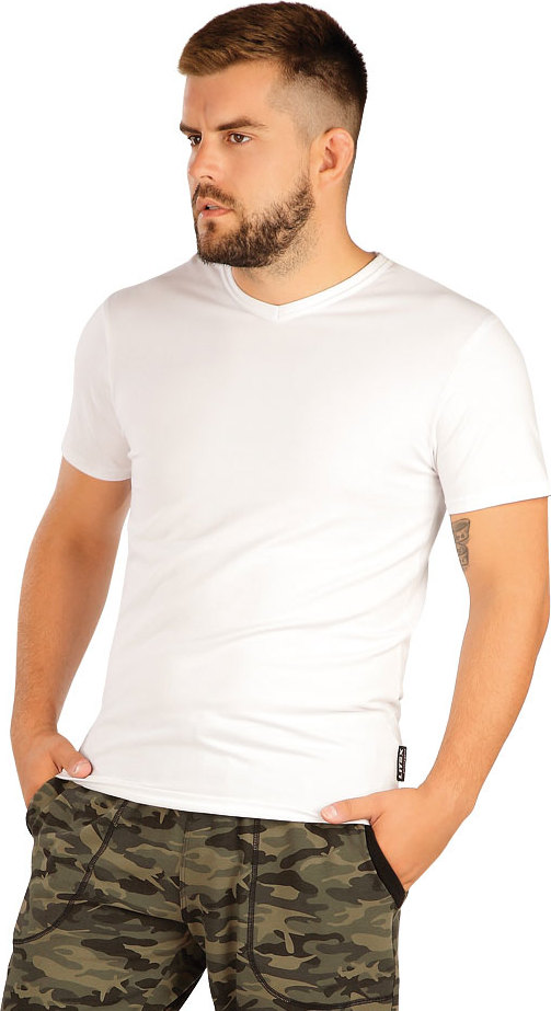 Pánské triko LITEX s krátým rukávem bílé Velikost: L, Barva: Bílá