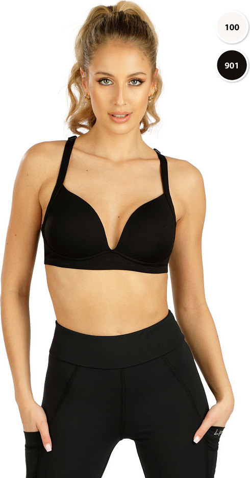 Dámská sportovní podprsenka LITEX černá Barva: Bílá, Velikost: 36