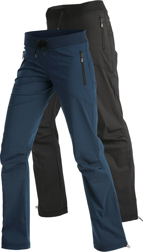 Dámské kalhoty LITEX s prodlouženou délkou černé/modré Velikost: L, Barva: černá