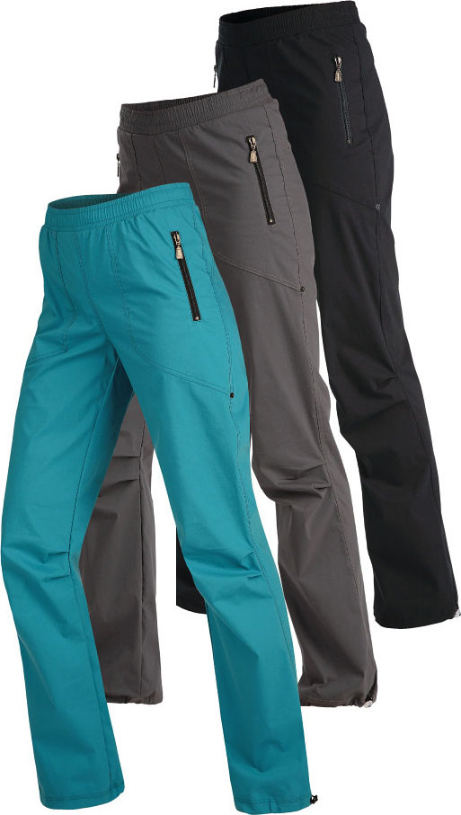 Dámské kalhoty do pasu LITEX dlouhé modré/černé/šedé Velikost: M, Barva: petrolejová