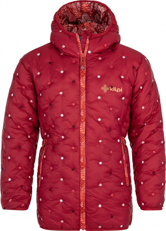 Dívčí kabát KILPI Damia-jg tmavě červená Velikost: 152