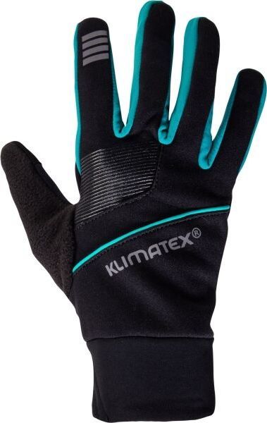 Běžecké rukavice KLIMATEX Pune černá/modrá Velikost: XL