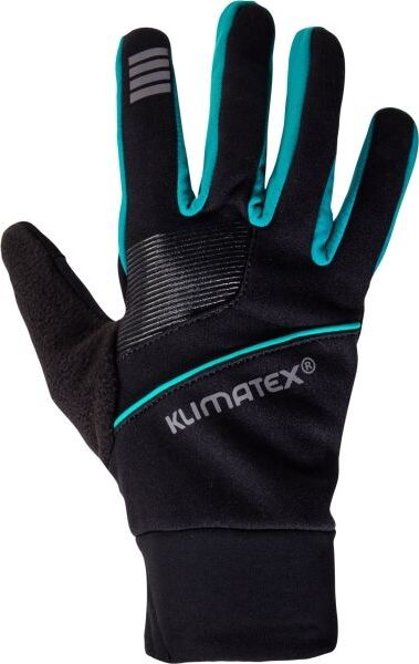 Běžecké rukavice KLIMATEX Pune černá/modrá Velikost: M