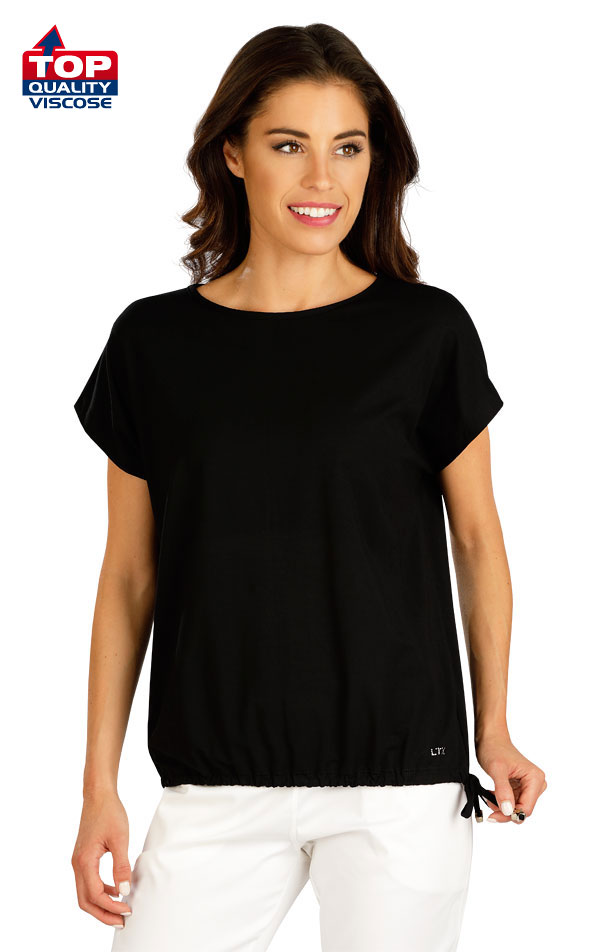Dámské tričko LITEX s krátkým rukávem černé Velikost: XXL, Barva: černá