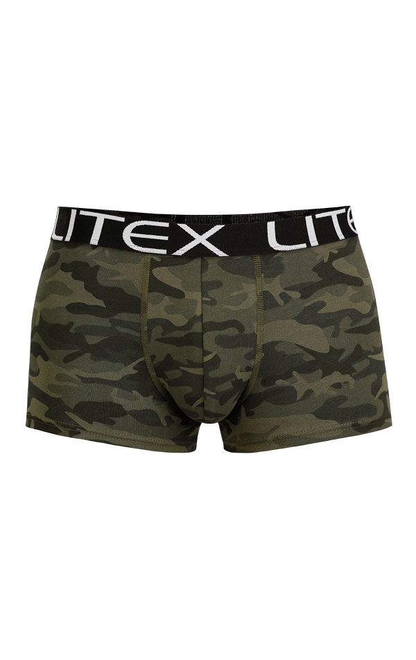 Pánské boxerky LITEX khaki Barva: tisk, Velikost: M