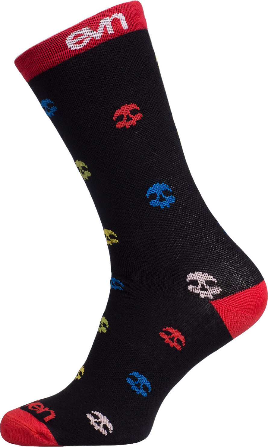 Cyklistické ponožky ELEVEN Suuri+ Skull Black Velikost: M (39-41)