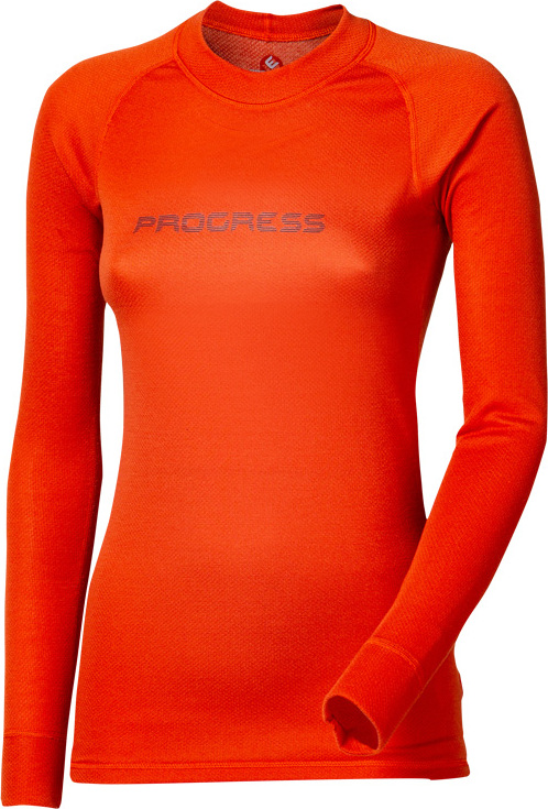 Dámské funkční triko PROGRESS Df Ndrz Print oranžové Velikost: S