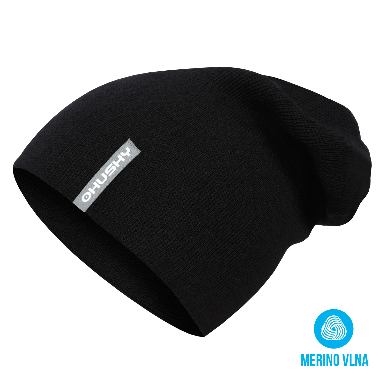 Pánská merino čepice HUSKY Merhat 2 černá Velikost: L-XL