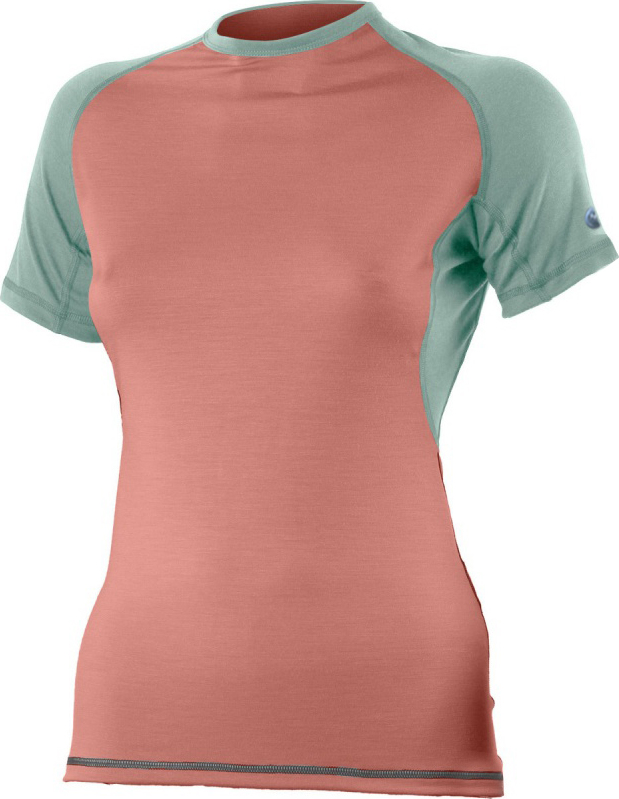 Dámské merino triko LASTING Zita lososové Velikost: L