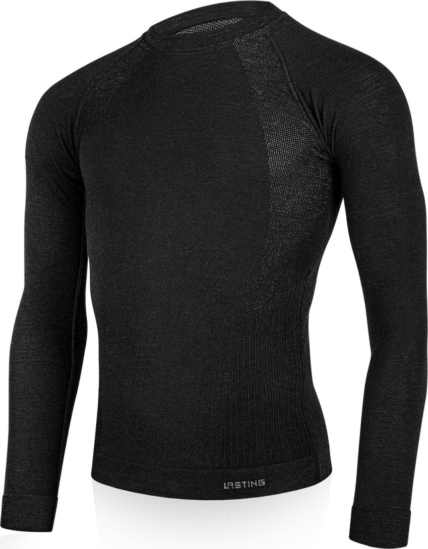 Pánské merino triko LASTING Mapol černé Velikost: 2XL/3XL