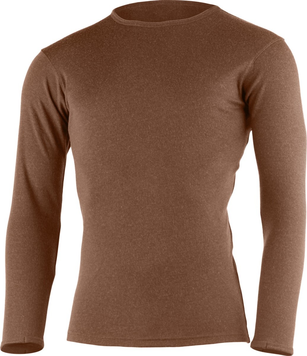 Pánské merino triko LASTING Belo hnědé Velikost: S