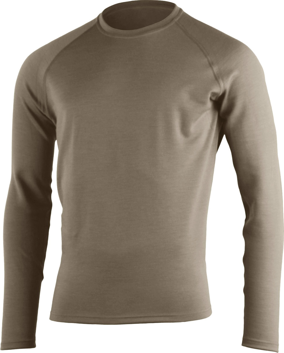 Pánská merino mikina LASTING Wity hnědá Velikost: XL