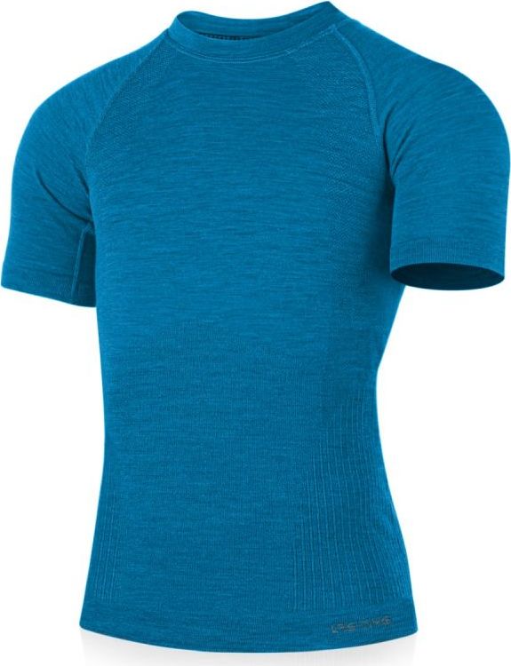 Pánské merino triko LASTING Mabel modré Velikost: L/XL