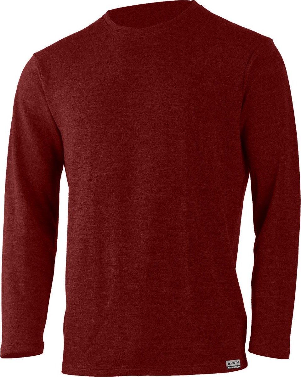 Pánský merino svetr LASTING Wolk červená Velikost: XL