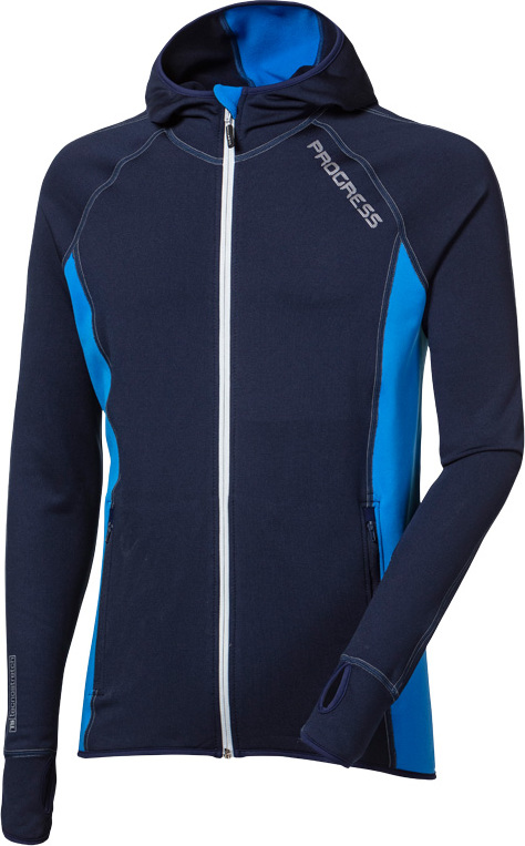 Pánská sportovní mikina PROGRESS Torez Hoody tm.modrá/sv.modrá Velikost: XXL