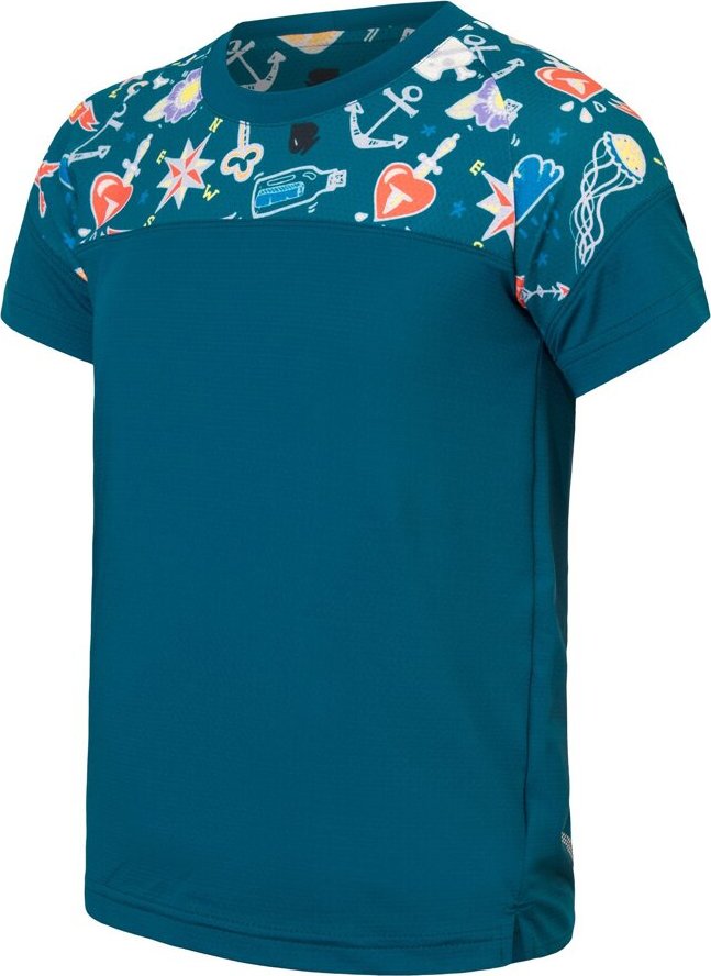 Dětský cyklistický dres SENSOR Cyklo Helium safír/boys tattoo Barva: Modrá, Velikost: 130