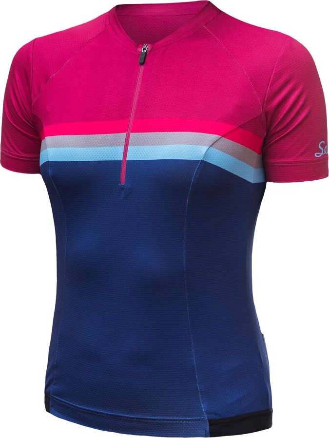 Dámský cyklistický dres SENSOR Cyklo Tour lilla stripes Velikost: S, Barva: fialová